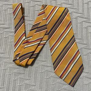 Altea yellow striped silk tie